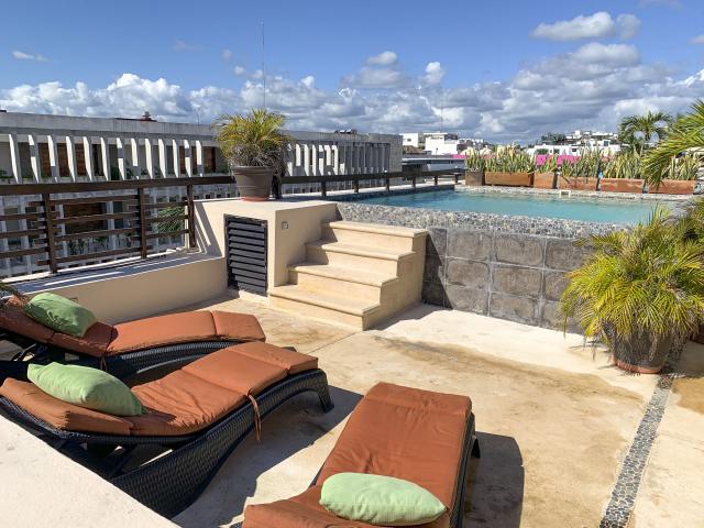 2 bedroom penthouse steps from the beach