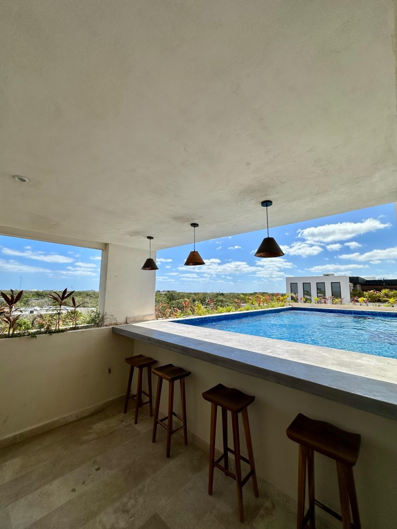 2 bedroom penthouse on the commercial area of Aldea Zama.