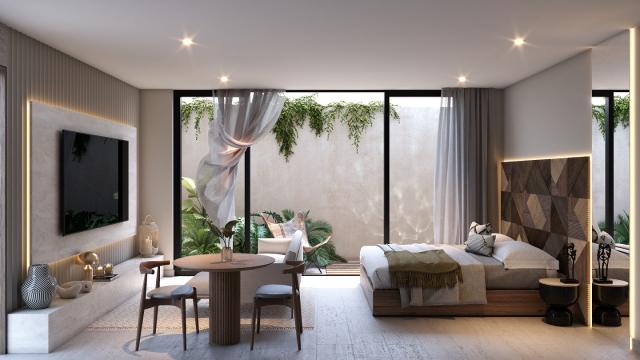 Lovely studio inside Aldea Zama.