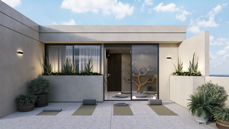 Spacious two-bedroom condo in Mérida