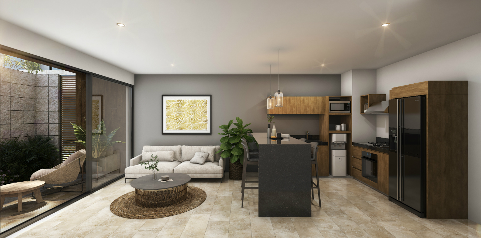 One-bedroom condo in the Country area of Mérida