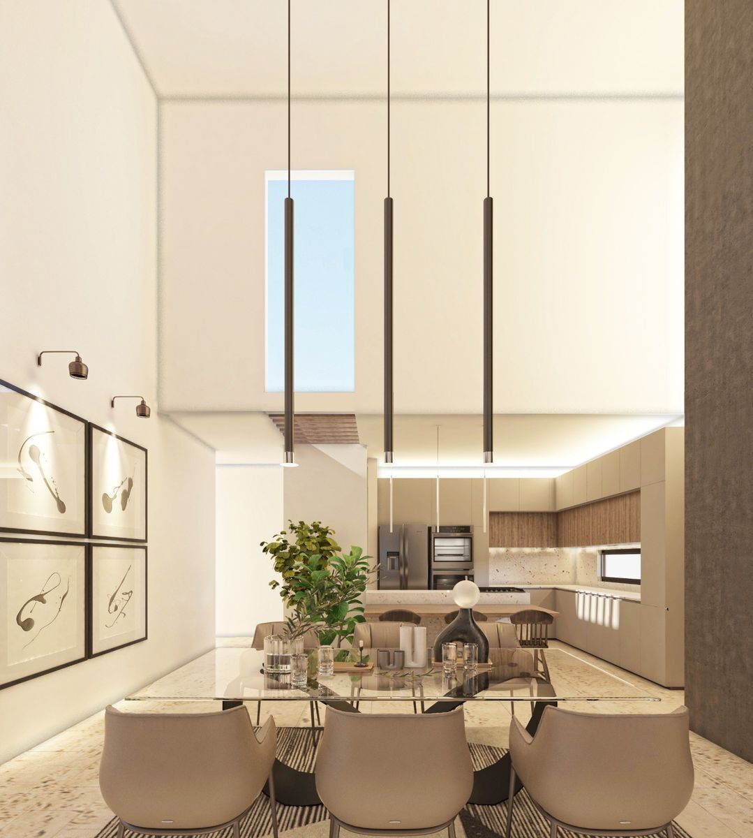 Two-story house with 4 bedrooms in a Country area