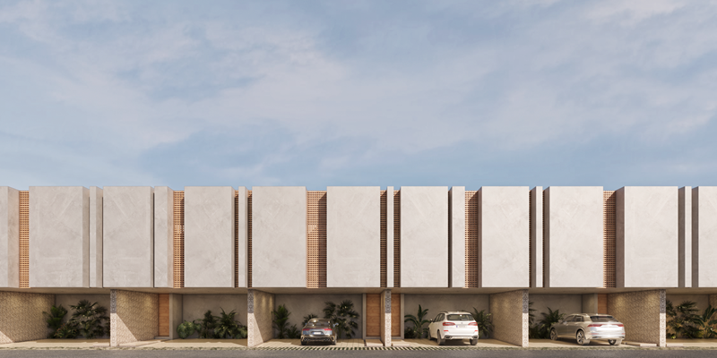 Three-bedroom villa with a pool in the northern area of Mérida