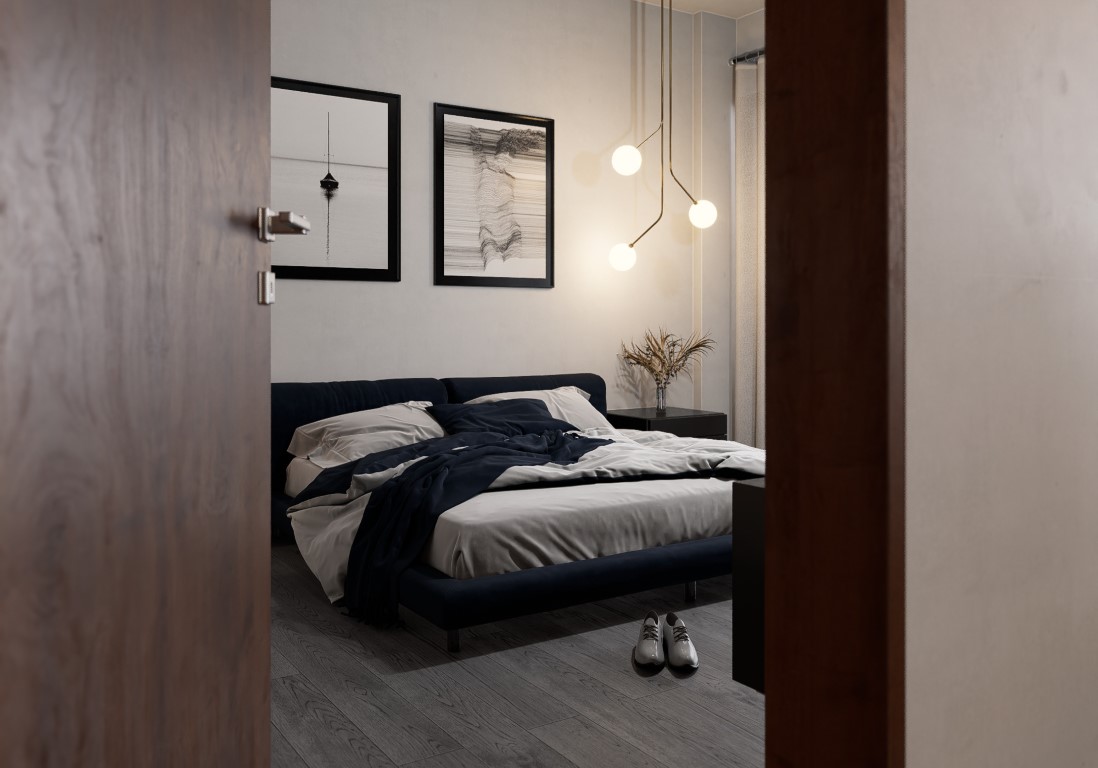 Two-bedroom condo located 1.8 km from City Center