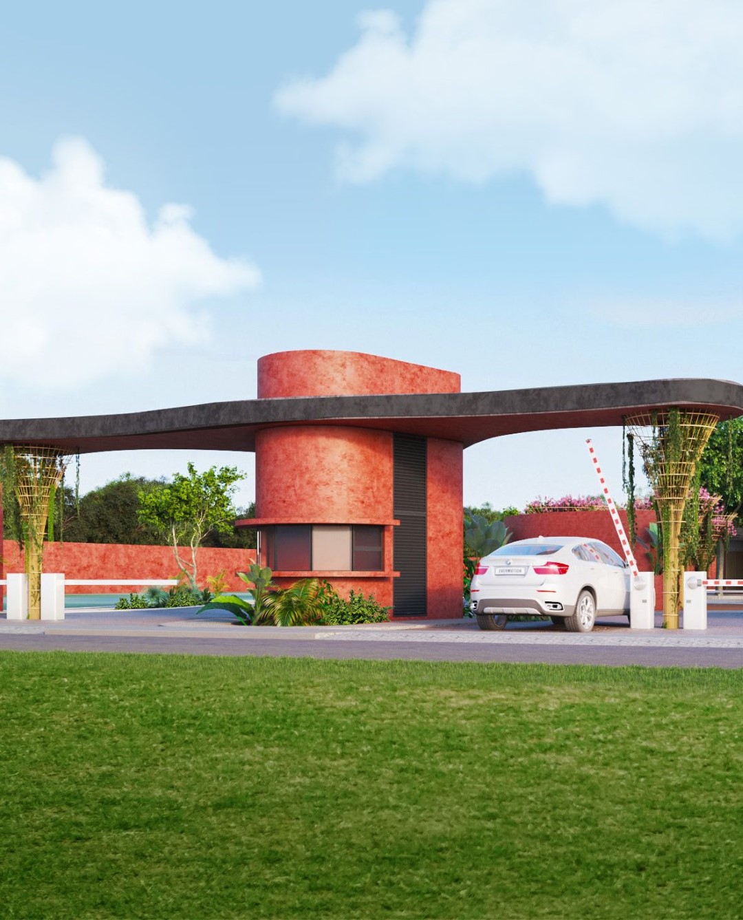 Three-bedroom house with a pool within a private community