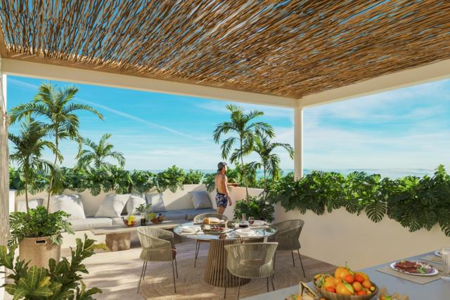 Two-bedroom penthouse on two levels with terrace