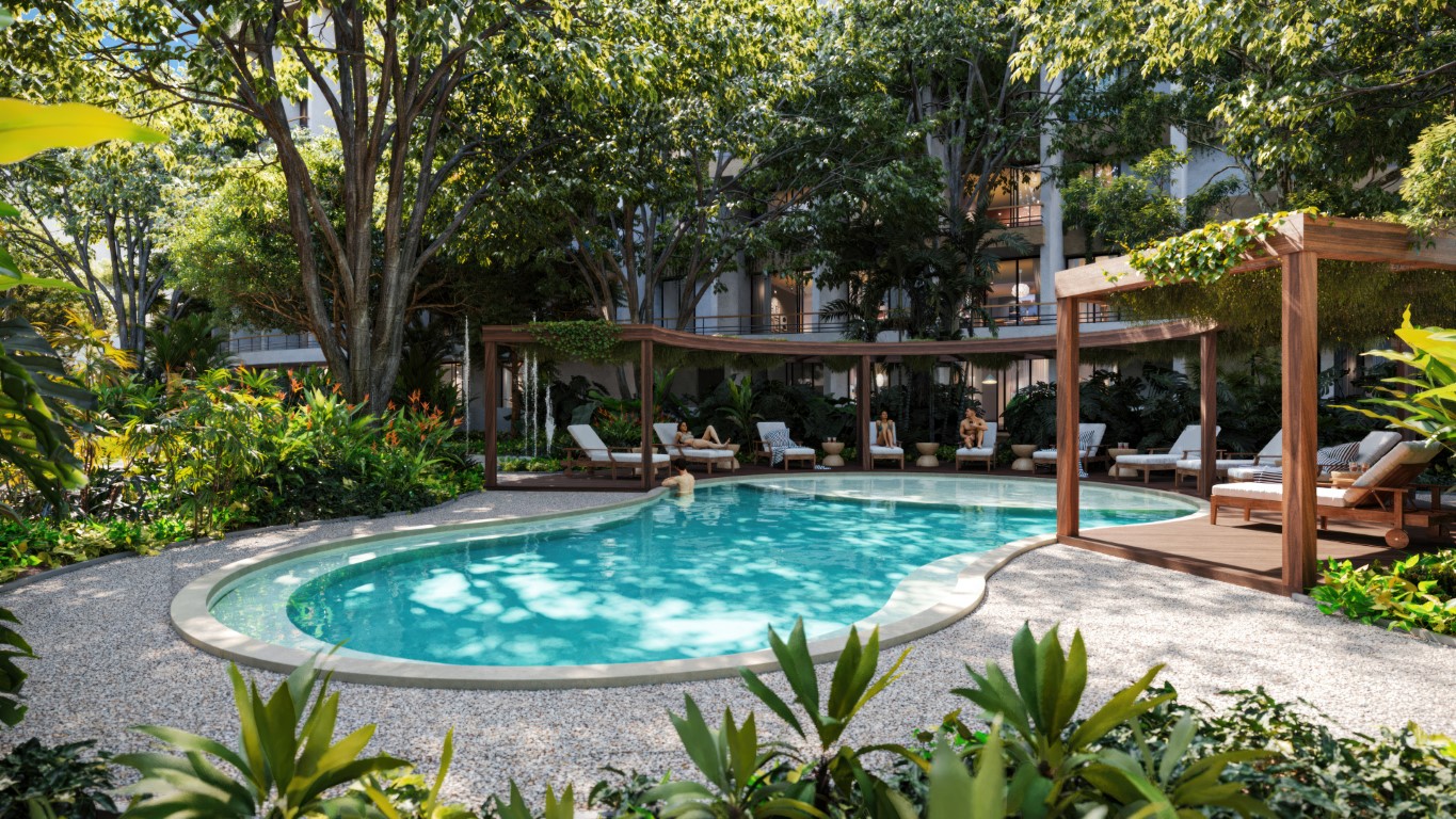 Two-bedroom condo with balcony and amenities