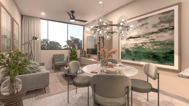 Two-bedroom condo in an exclusive development in Mérida