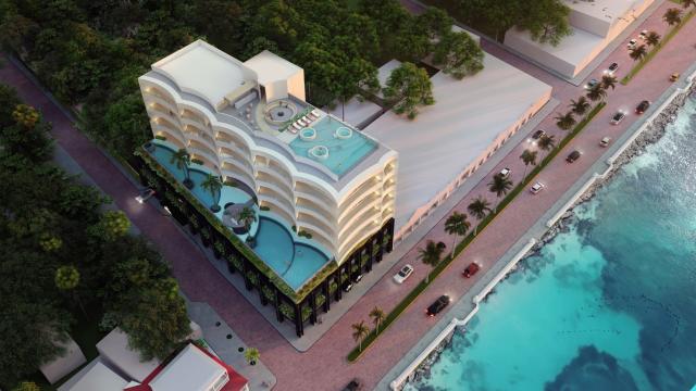 Three-bedroom oceanfront condo in Cozumel