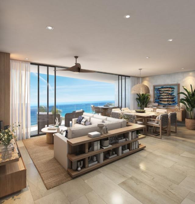 Ocean-view condo with three bedrooms in Cozumel