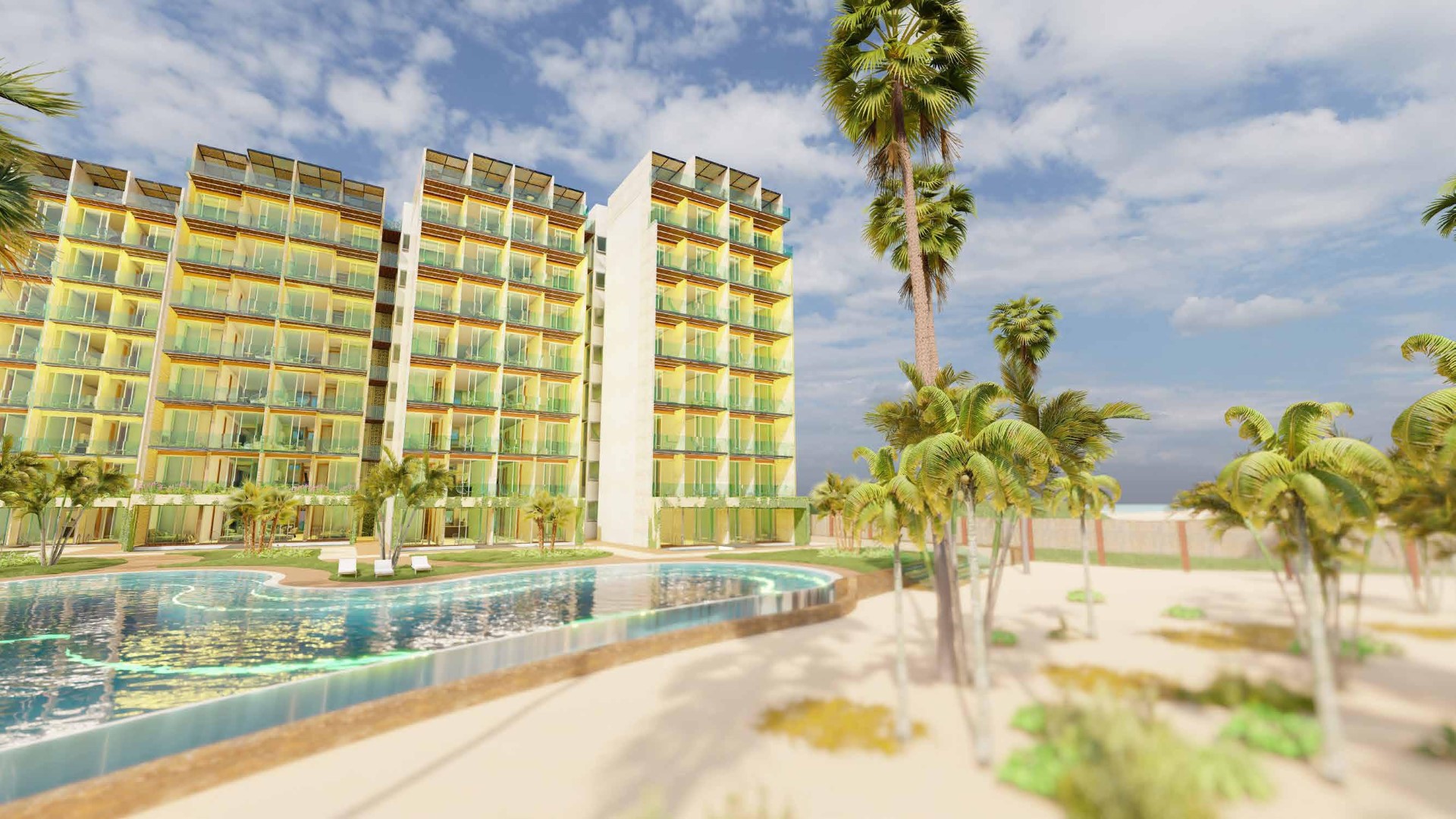 Three-bedroom seaside condo in Sisal