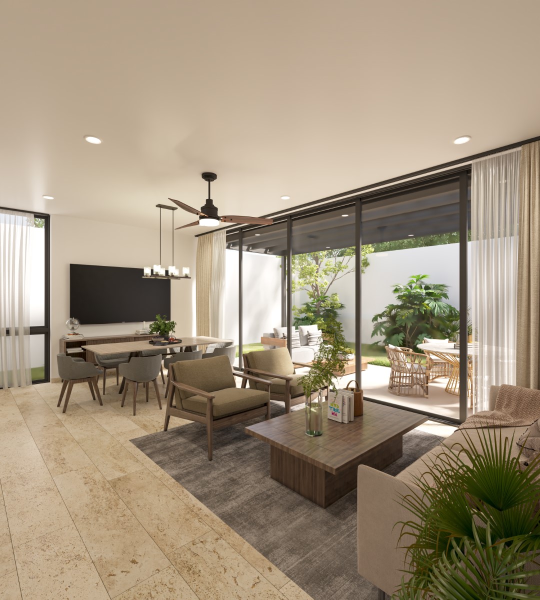 Spacious two-story house with three bedrooms in Mérida