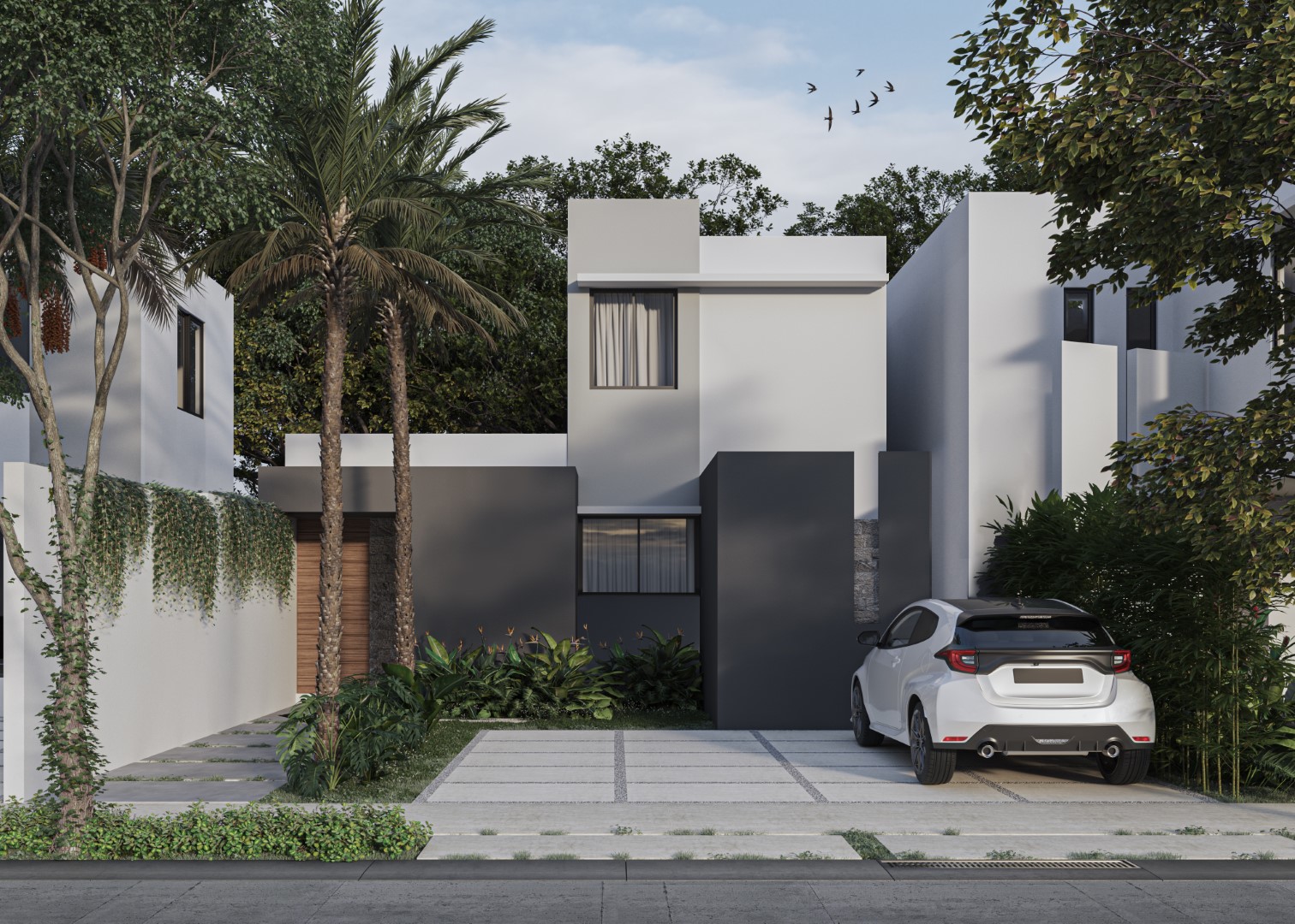 44857 Modern two-story house with three bedrooms in  - Home