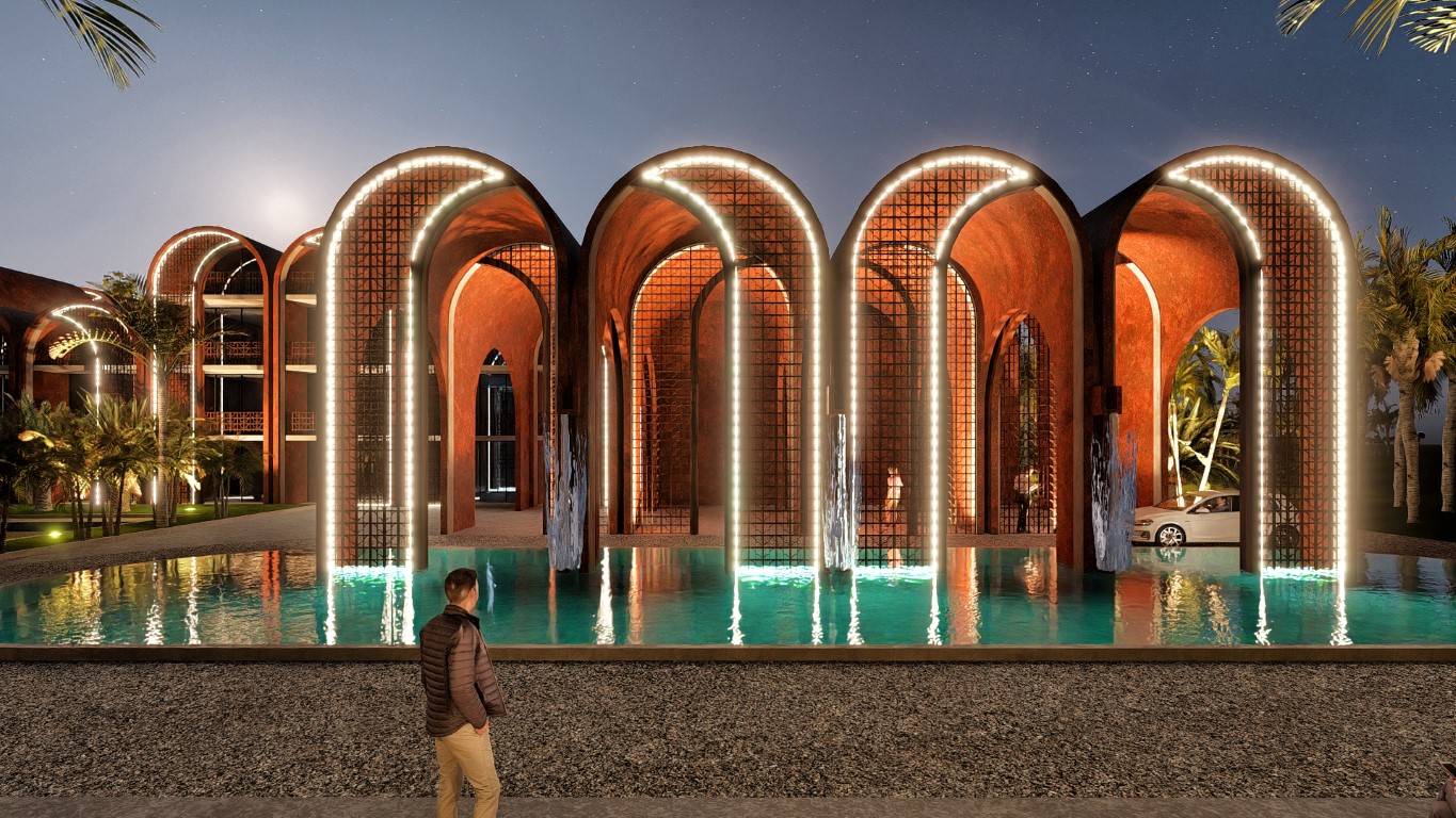 Modern one-bedroom condo in a development with amenities