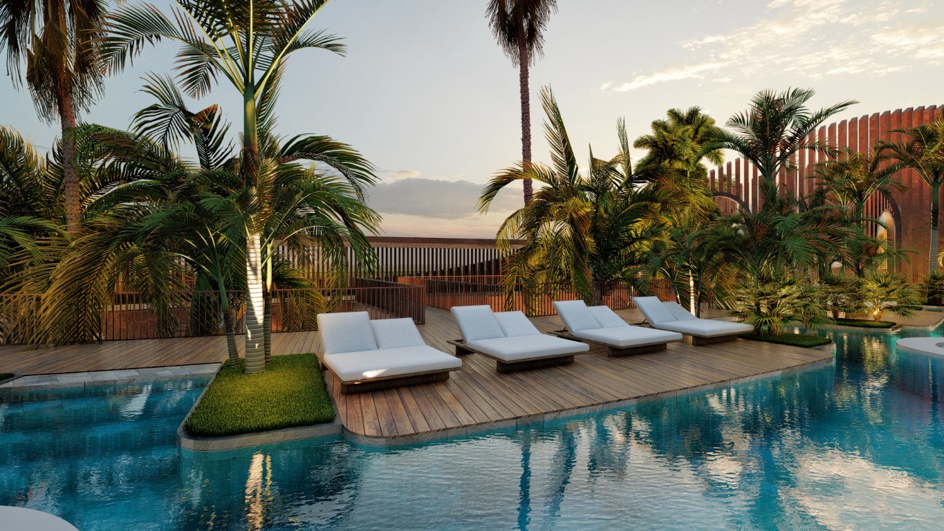 Modern one-bedroom condo in a development with amenities