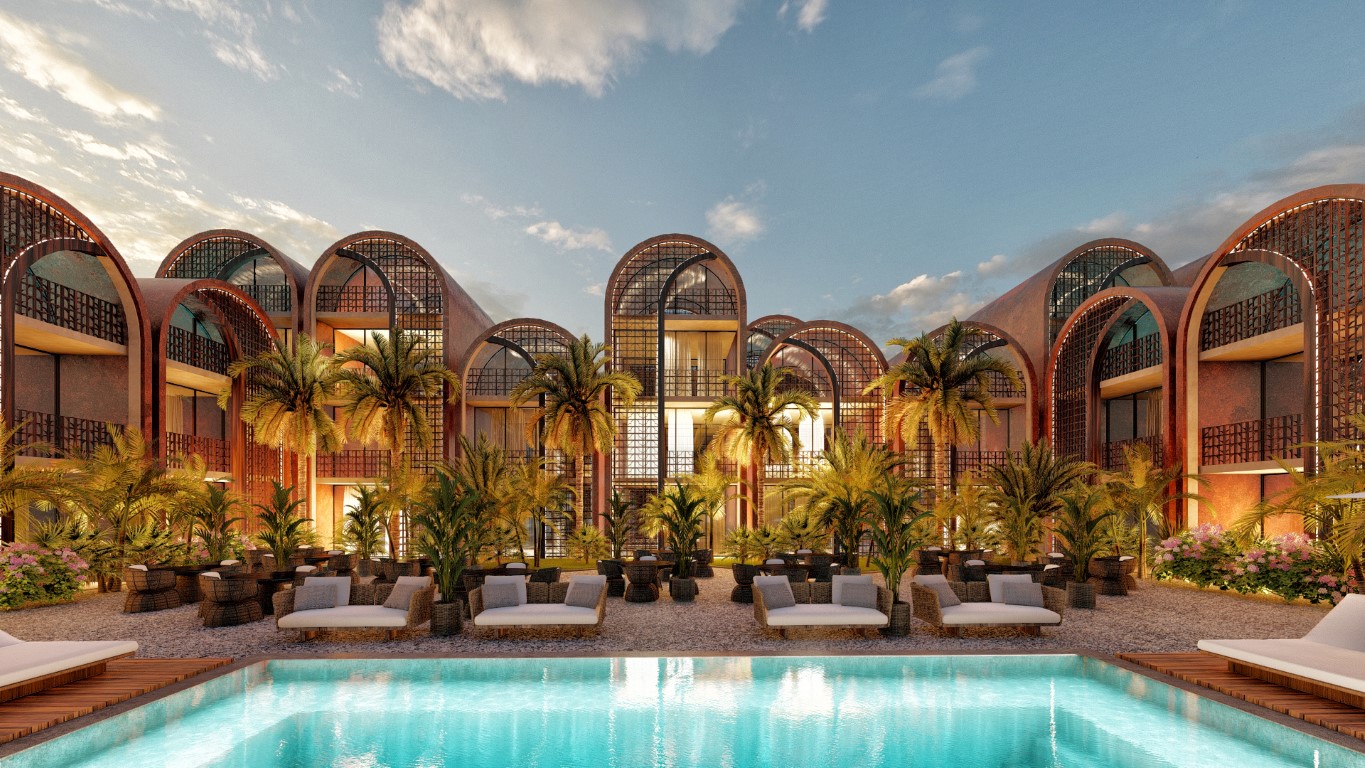 Modern one-bedroom condo in a development with amenities