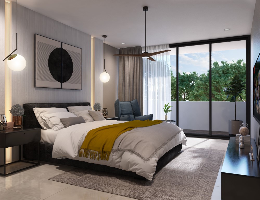 Modern two-bedroom condo in northern Mérida