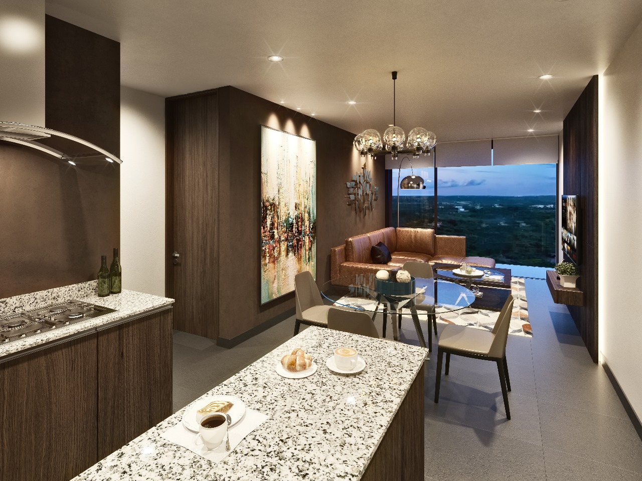 46636 Modern condo with one bedroom in Temozón,  - Condo