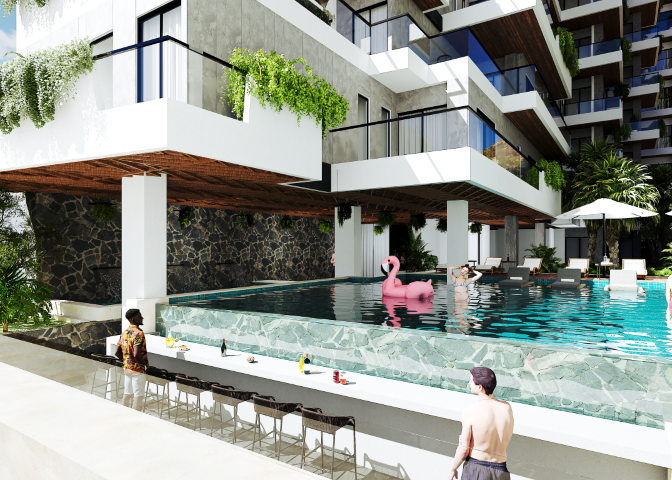 Condo in Cancun with one bedroom just steps from the sea