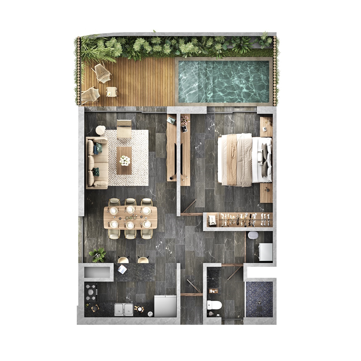 1 bedroom condo with magnificent location.