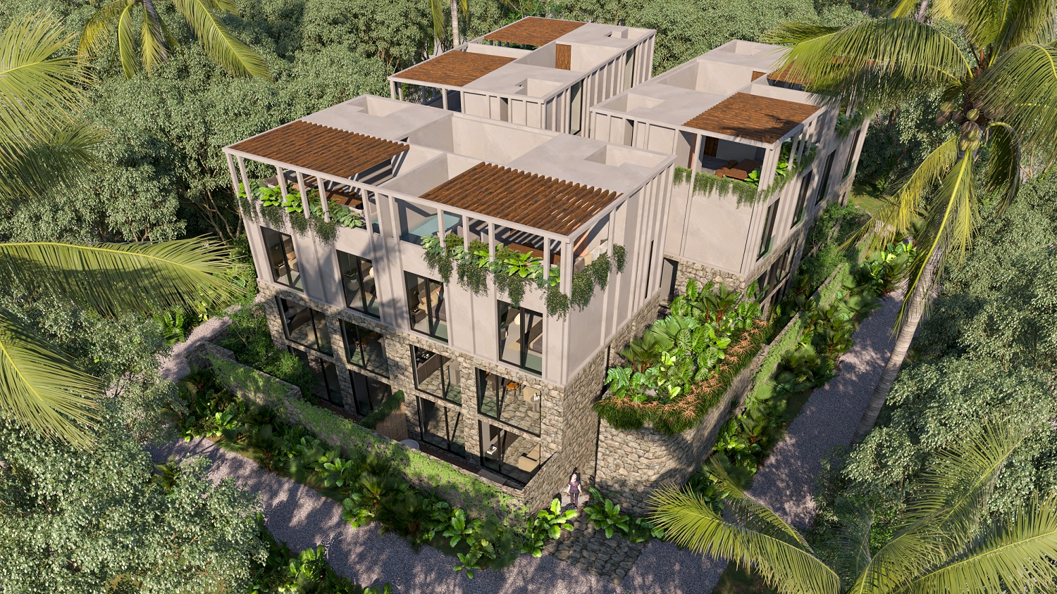 3 level condo inside Kaybe, Tulum.