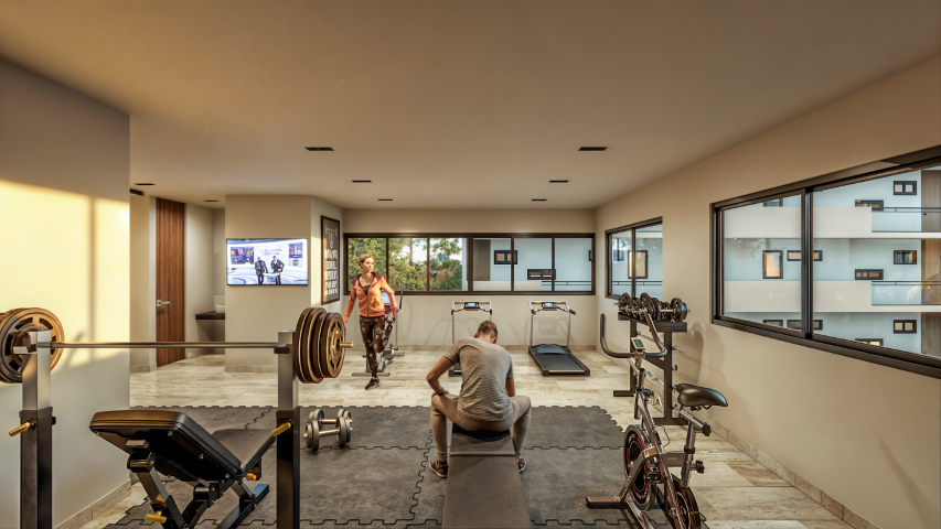 One-bedroom condo with a study in North Merida