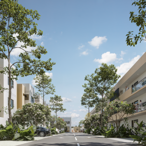 One-bedroom condo with a study in North Merida