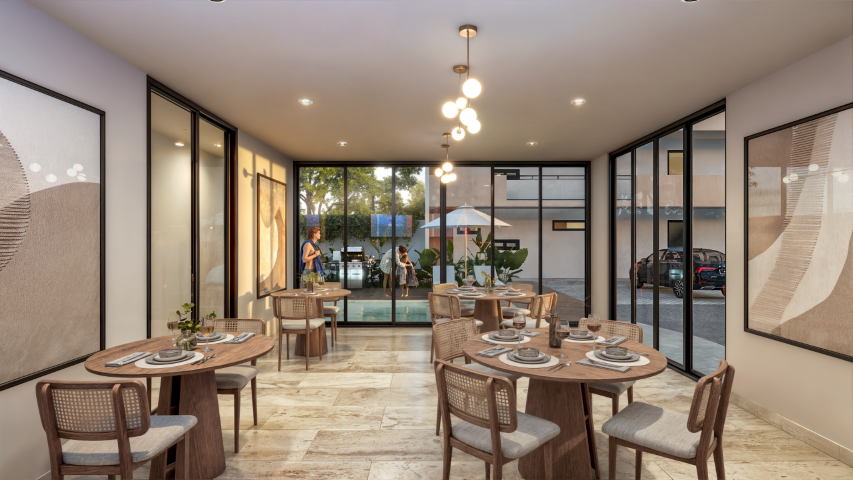 One-bedroom condo with a study in North Merida