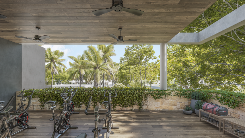 Modern three-bedroom residence with a pool