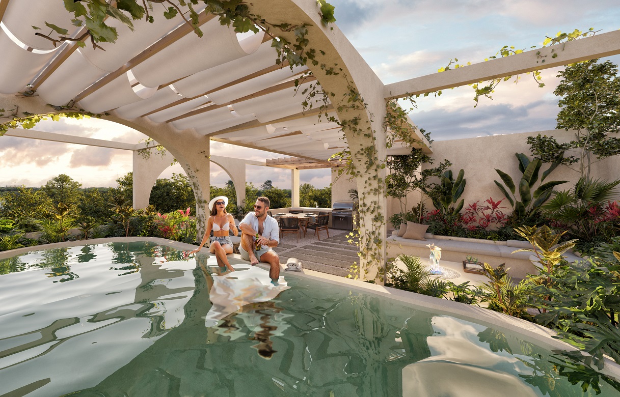 1 bedroom penthouse in the archeological zone of Tulum