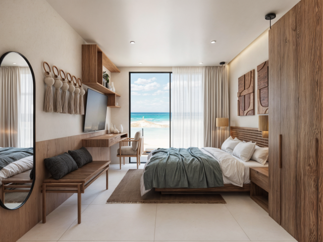 One-bedroom oceanfront condo in Mahahual