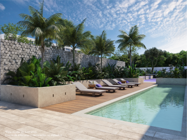 Modern condo in Temozón Norte with one bedroom