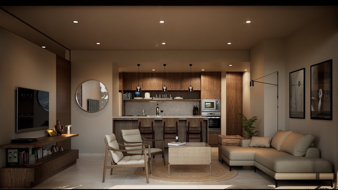 51408 Modern one-bedroom condo with two bathrooms in  - Condo