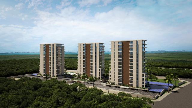 Two-level condo in a development with a view of the Lagoon