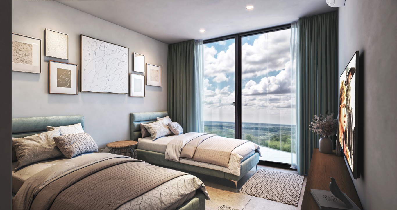 Modern two-bedroom condo in Vía Montejo in Mérida