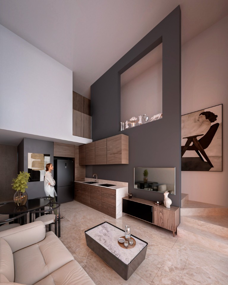 Two-level condo with two bedrooms in the north of Mérida