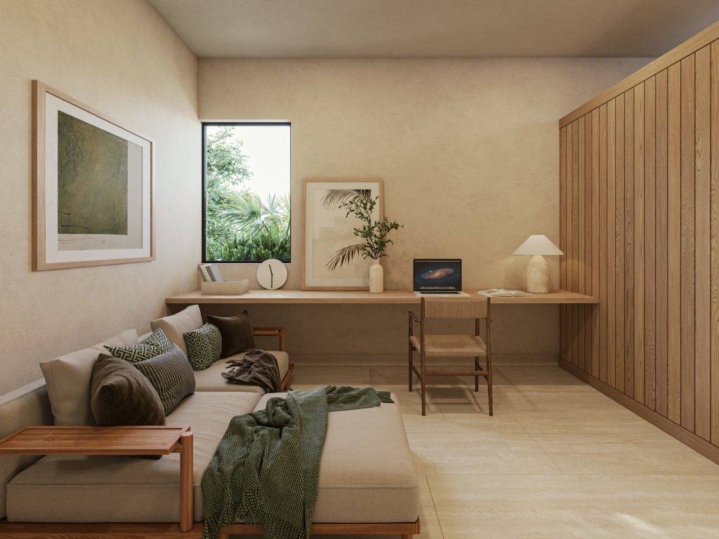 One bedroom condo plus study in Temozón Norte