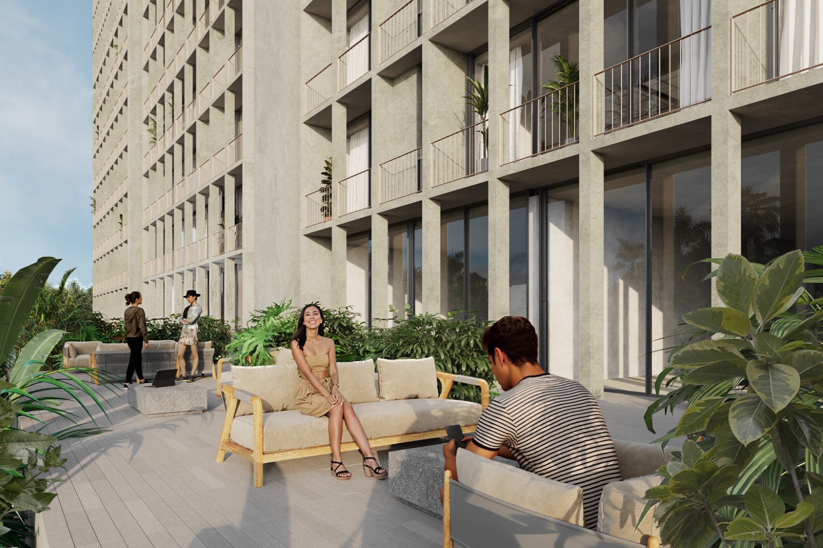 Studio with amenities in a residential development in Cancún