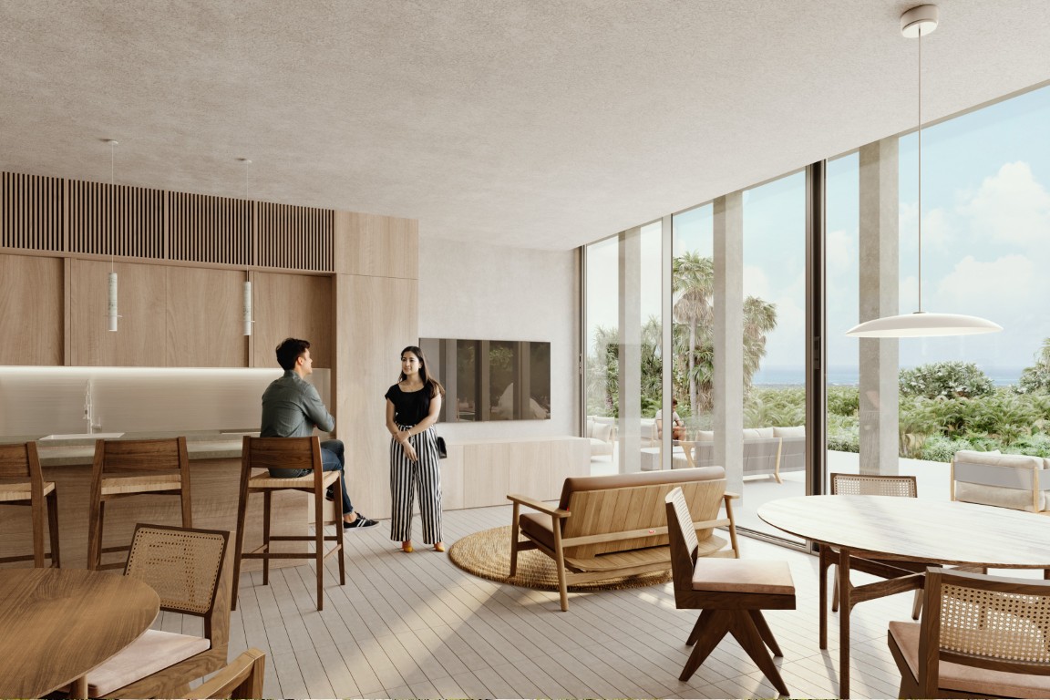 Studio with amenities in a residential development in Cancún