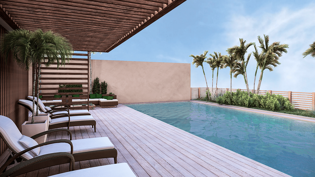 modern 2-bedroom condo in Playa del Carmen