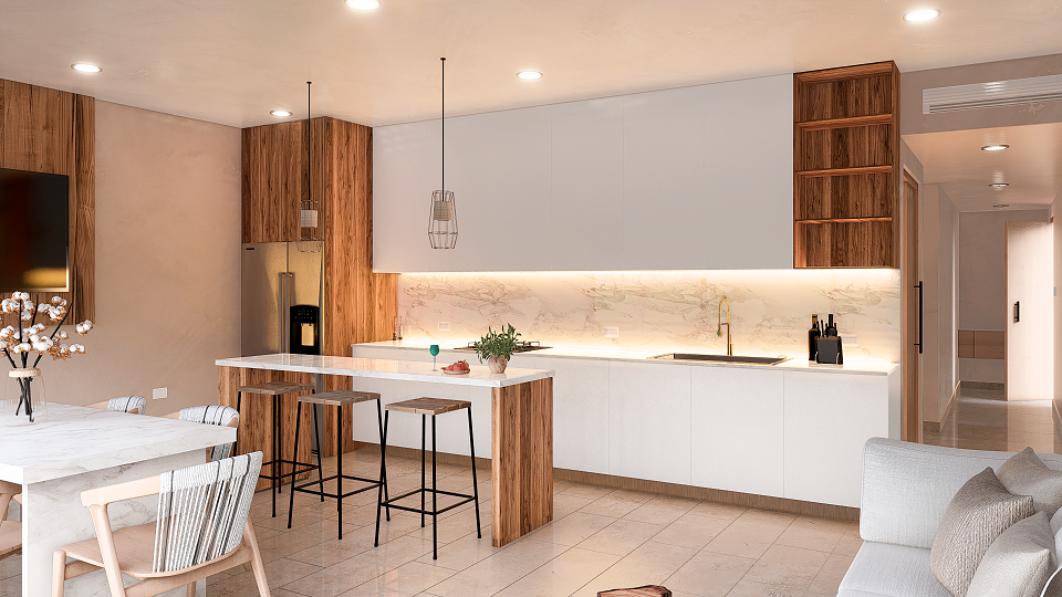 modern 2-bedroom condo in Playa del Carmen