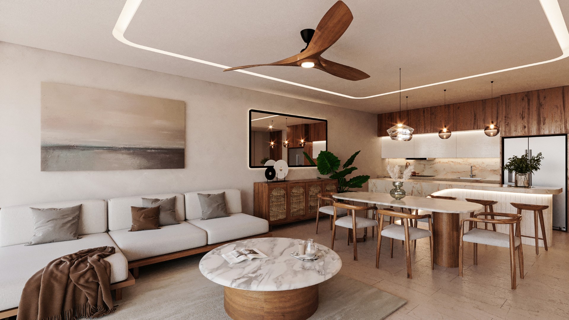 3-Bedroom Oceanfront Condo in Santa Clara, Yucatán