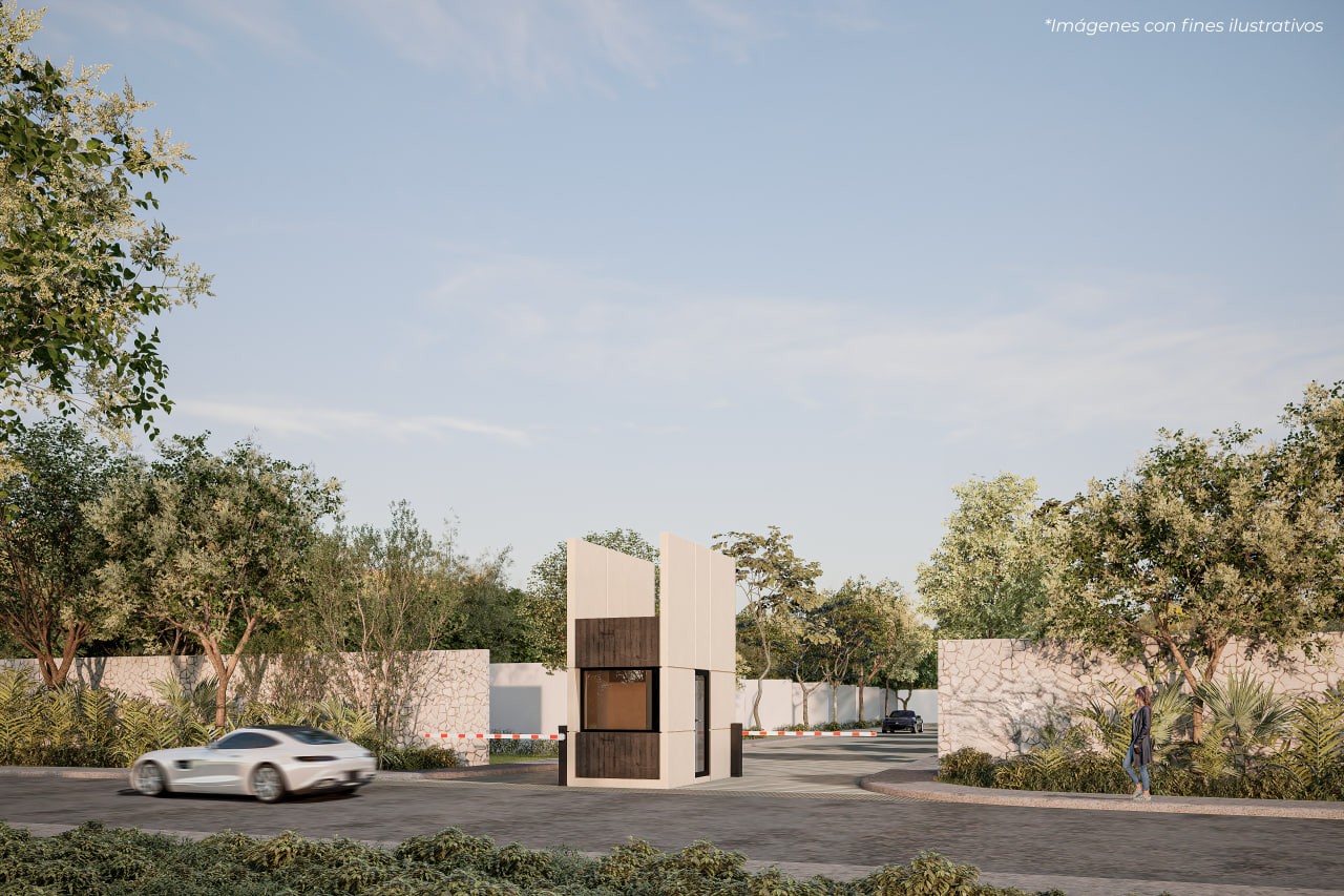 Residential lot in a gated community with only 15 lots in Cholul