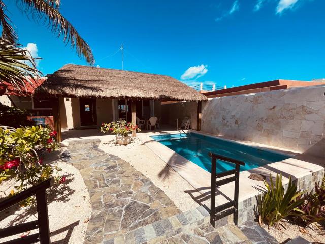 One bedroom beachfront home in Chuburná Puerto