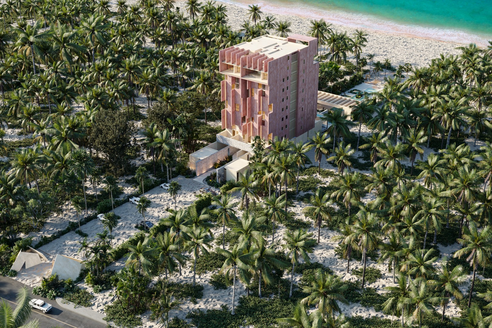 3 bedroom oceanfront condo in Telchac