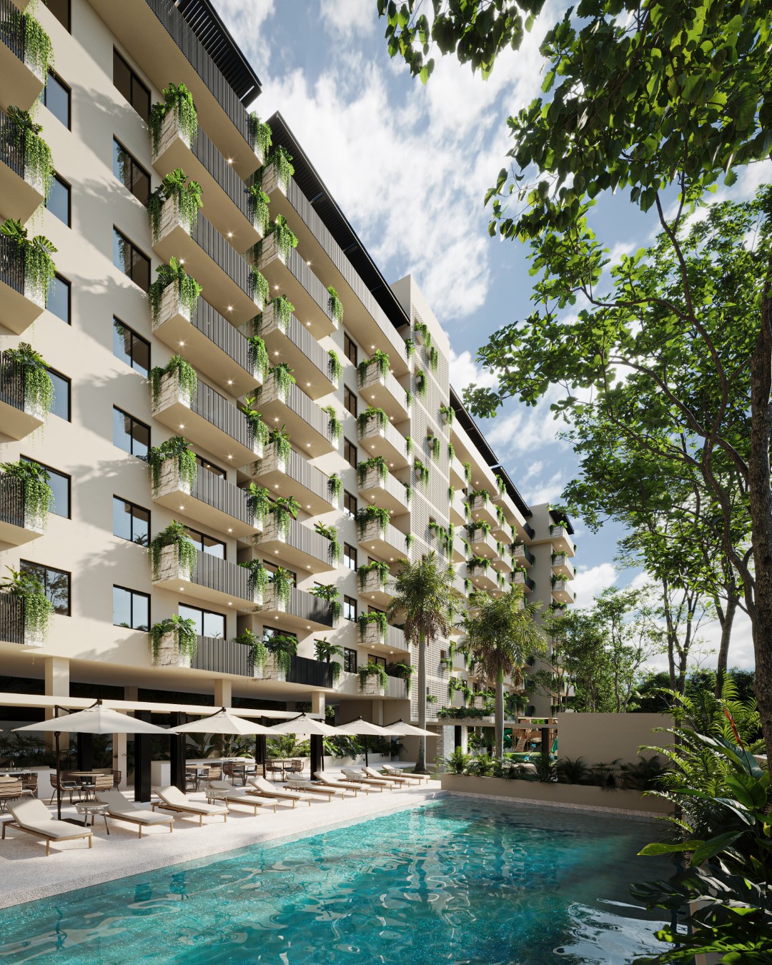 2 bedroom condo in Cancun with amenities