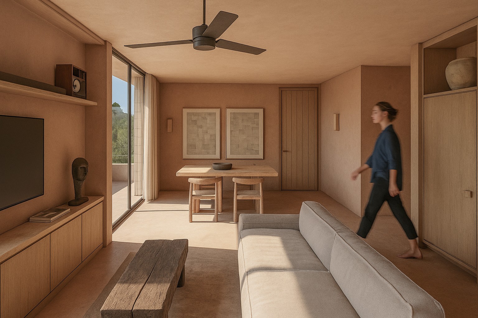 Two bedroom condo in a mixed use development in Cozumel