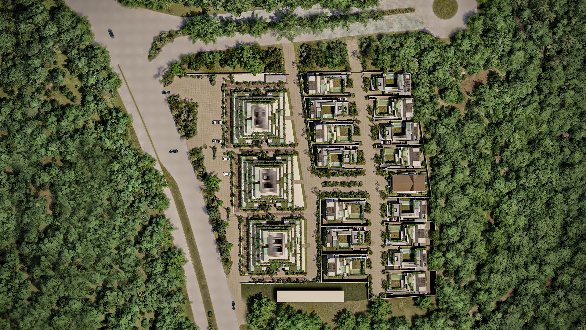 Two bedroom condo in a mixed use development in Cozumel