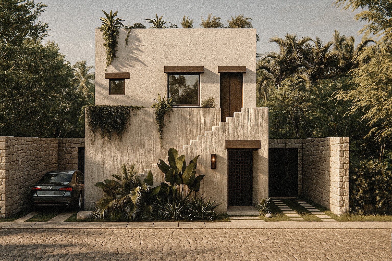 4 bedroom villa with private pool and rooftop in Cozumel