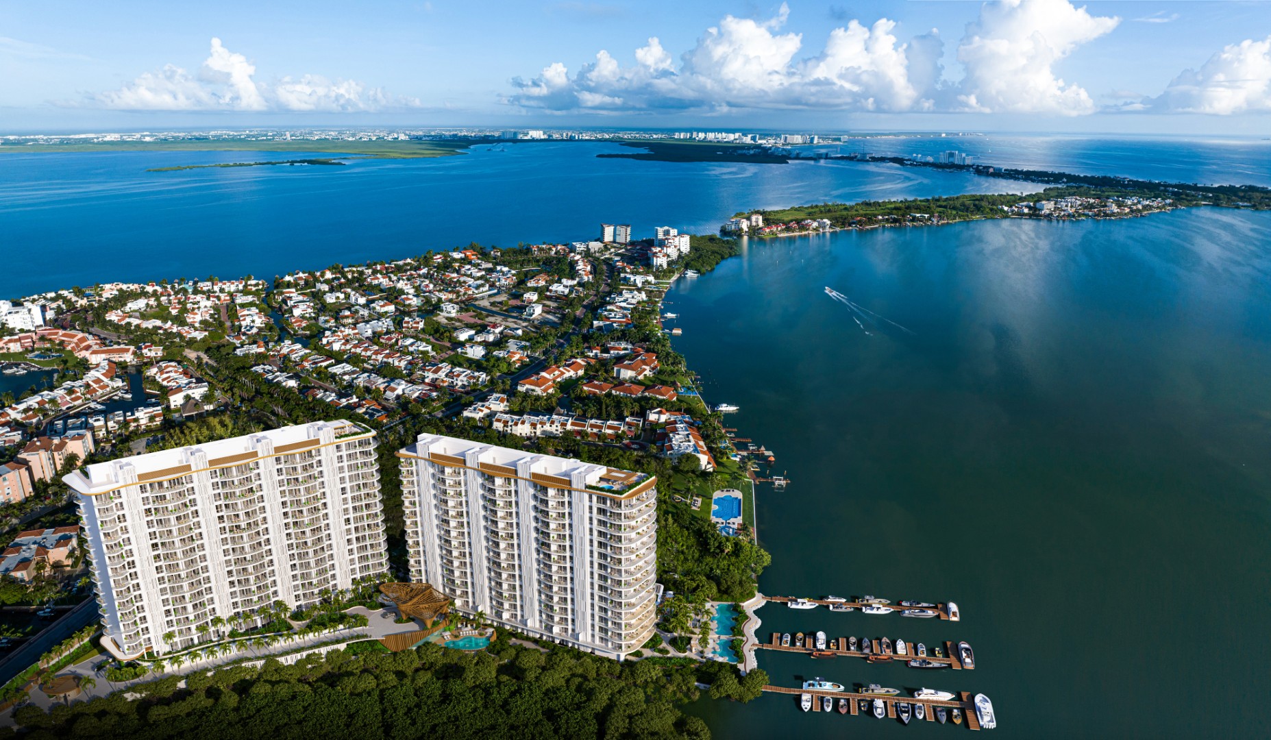 4 bedroom condo in Cancun Hotel Zone with private marina